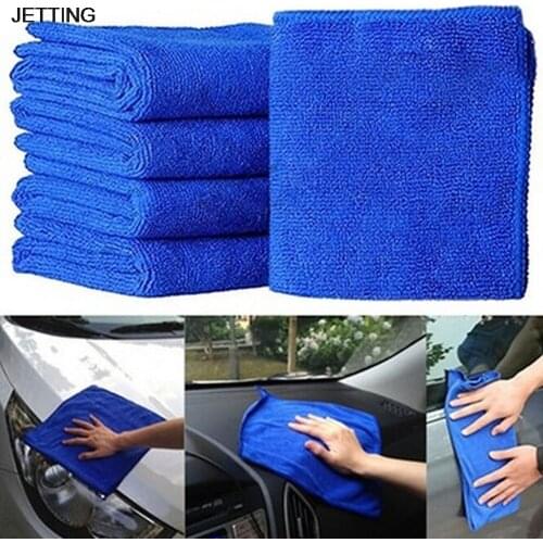 5PCS 30*30cm Microfiber Car Cleaning Towel Automobile Motorcycle Washing Glass Cleaning Small Towel
