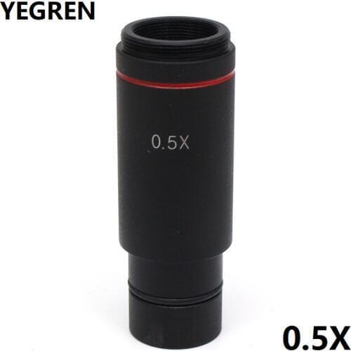 0.5X Reduction C-mount Lens Adapter for CCD Cmos Camera Digital Eyepiece Connect with Stereo Microscope Optical Relay Lens