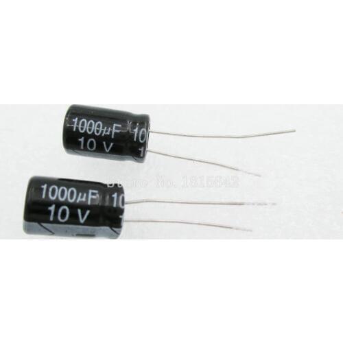 20PCS/LOT Aluminum electrolytic capacitor 1000uF 10V 8*12 Electrolytic Capacitor 10v 1000uf