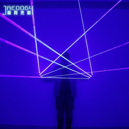 Pure blue laser gloves night club bar party glow gloves stage singer performance laser show props fluorescent costumes