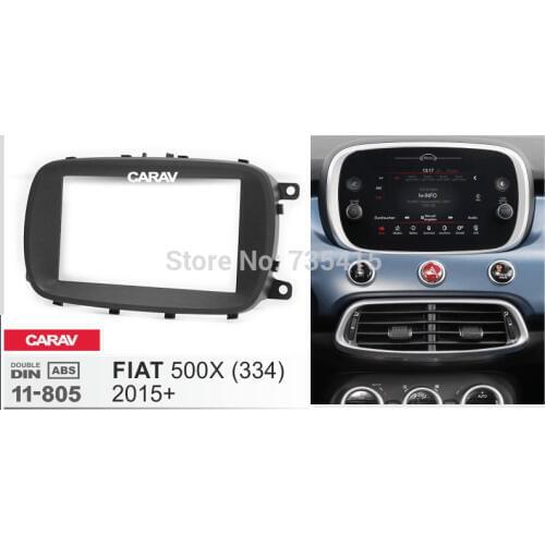 Din Fascia for FIAT 500X (334) 2015+ Radio CD DVD Stereo Panel Dash Mount Trim Kit Surround Frame Plate Facia CARAV 11-805