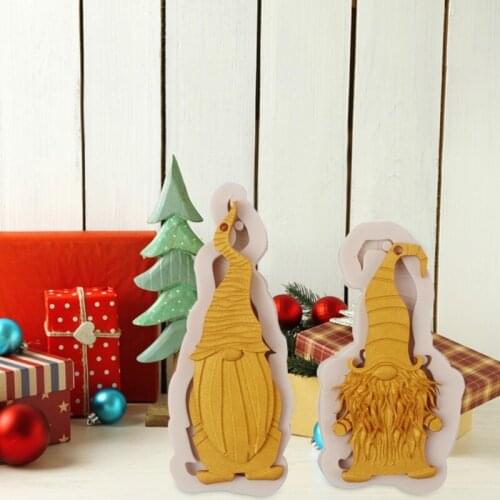 Santa Claus Shaped 3D Silicone Material Fondant Chocolate Gum Paste Mold Cake Cupcake Decorating Tool Polymer Clay Molds