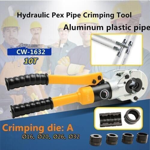 Hydraulic pex pipe tube crimping tool with U16-32mm GC-1632 10T