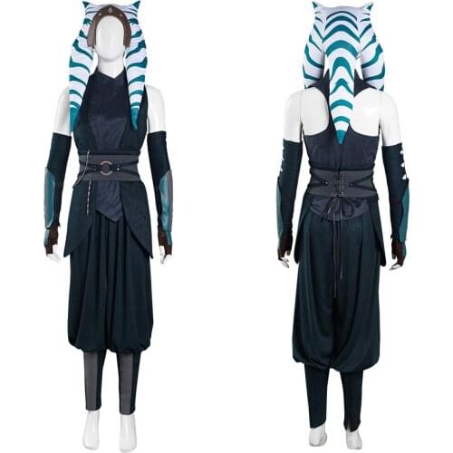 S2 Ahsoka Tano Cosplay Costume Top Pants Outfits Halloween Carnival Suit