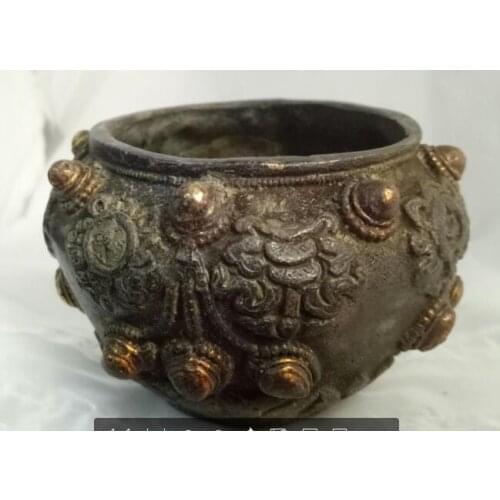 Copper sculpture copper jar can be decorated with nail shaped copper jar furniture