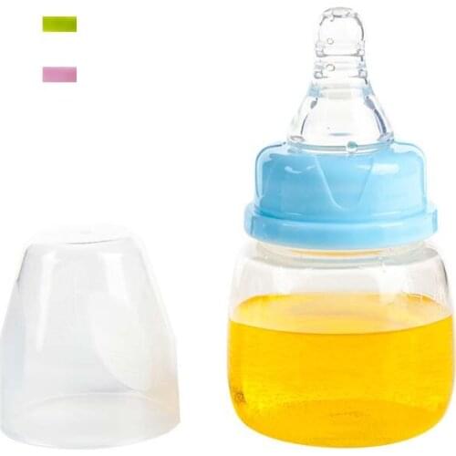 Newborn Mini Portable Feeding Nursing Bottle 60ML BPA Free Safe Infant Nursing Nipple Care Feeder Fruit Juice Milk Bottles