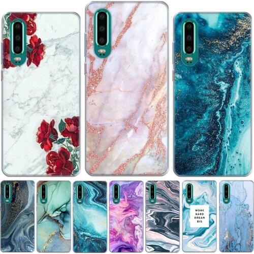 Marble Geometry Soft TPU Cover For Coque Huawei P8 P9 P10 Plus P20 Lite 2019 P30 Lite P30 Pro Mate 10 20 Lite Pro Silicon Case