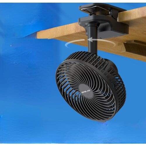 Oscillating Clip Fan Left&Right Rechargeable Operated Fan USB Desk Fan 3Gear Big wind outdoor camping mini portable fan