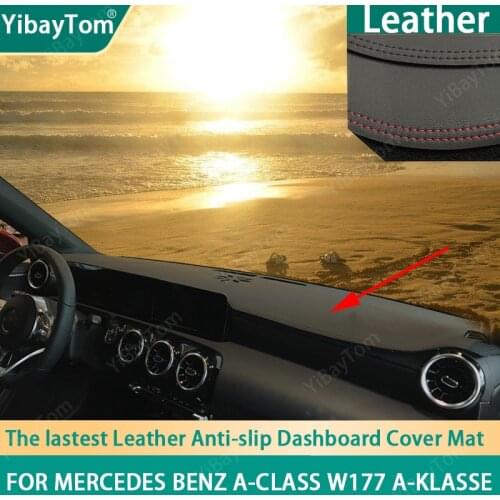 Durable PU Leather Dashboard Anit-slip Anti-UV Cover mat For Mercedes Benz A-Class W177 A-Klasse A160 A180 A200 A45 2019-2020
