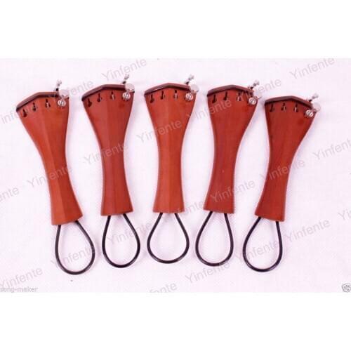Violin tailpiece Rosewood color Jujube wood fine Tuner tail gut 4/4 new 5x