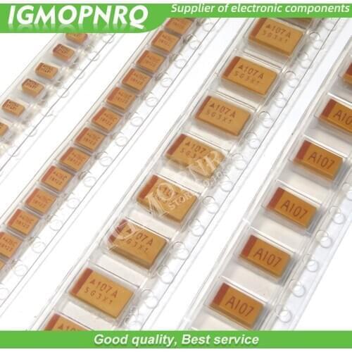 10pcs Tantalum Capacitor A/B/C/D Type 100UF 0.22UF 1UF 4.7UF 10UF 22UF 33UF 47UF 6.3V 10V 16V 25V 35V 50V 3216 3528 6032 7343