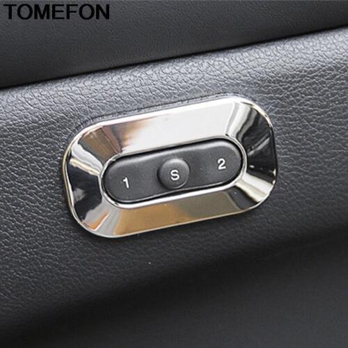 TOMEFON For Jeep Grand Cherokee 2011- 2018 Seat Memory Adjustment Switch Button Cover Decoration Cover Car Styling Chrome 1pcs