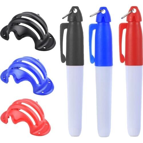 1 Set Golf Ball Triple Track 3 Line Marker Chrome Stencil +1Pcs Marker Pen Golf Putting Positioning Aids Outdoor Golf Sport Tool