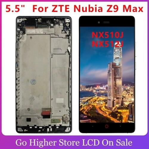 5.5" For ZTE Nubia Z9 Max LCD Display Screen Touch Sensor Digitizer Assembly NX510J NX512J Repair Screen With TOOLS