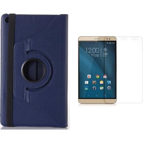 1* Clear Screen Protector, 360 Degree Rotating PU Leather Case Cover Stand For Huawei MediaPad M2 8.0 M2-801W M2-803L M2-802L