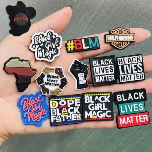 1 PCS PVC Black Lives Matter Girl Magic BLM Africa Fist Fridge Magnet PVC Sticker Funny Refrigerator Magnets Souvenir Gifts