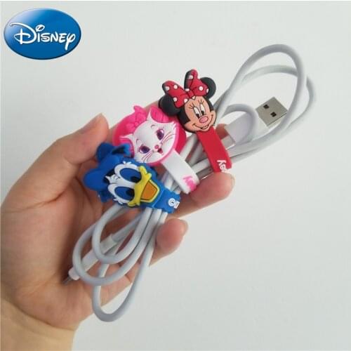1Pcs Disney Cartoon Headphone Earphone Cable Wire Organizer Cord Holder USB Charger Cable Winder For iphone Android