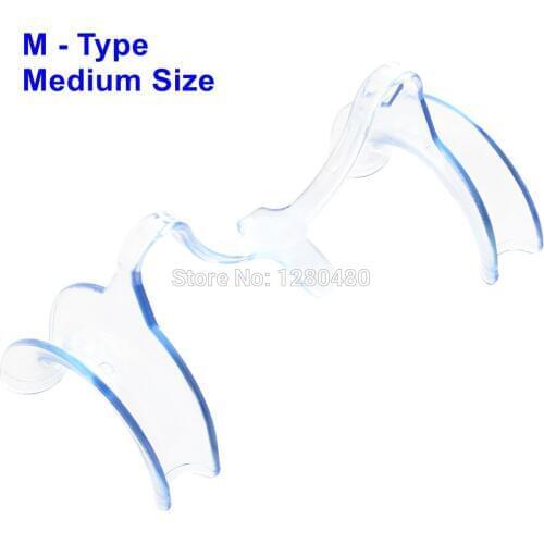 10Pcs Dental Materials Blue M Type Intraoral Cheek Retractor Teeth Whitening Mouth Opener Medium Size Dentist Equipments