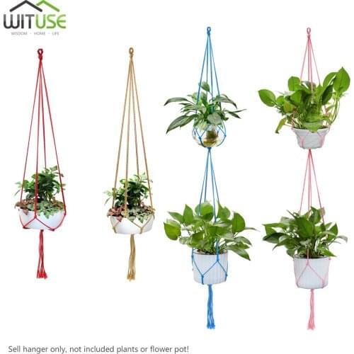 100% handmade Double layer macrame plant hanger flower / pot hanger for wall decoration countyard garden dropshipping