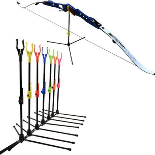 1X Archery Bow Stand Holder For Recurve Bow Arrow Accessories Durable Outdoor Shooting Sport Free Shipping