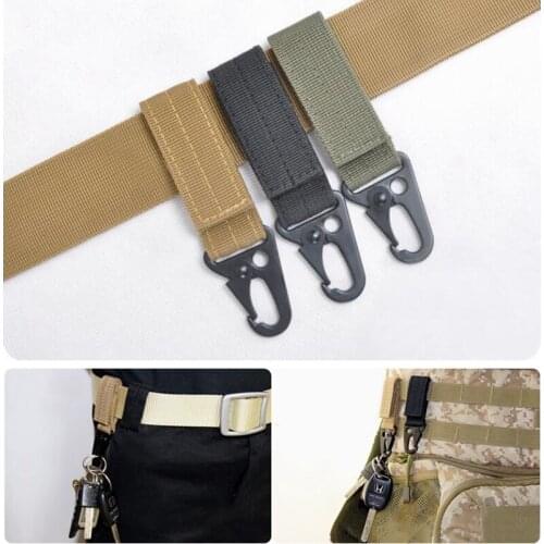 2pcs Tactical Belt Keeper with Key Clip for Duty Gear Belt Key Holders Keep Key Ring