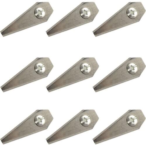 9Pcs/set 1mm Zinc Coating Replacement Lawn Mower Blades For Garden Trimmer Parts Garden Tools Accessories