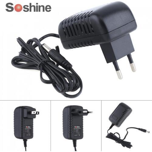Soshine AC 100-240V 0.2A US / EU Plug DC 2.4 to 12V adapter Charger Universal 2.1 Power Adapter for Ni-MH Ni-Cd Battery Pack