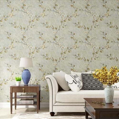 American retro country wallpaper rural bedroom living room 3D stereo TV background wall wallpaper