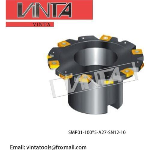 Free shipping cnc milling tool SMP01-100*5-A27-SN12-10 indexable face and side milling tools for insert YBG302 XSEQ1202