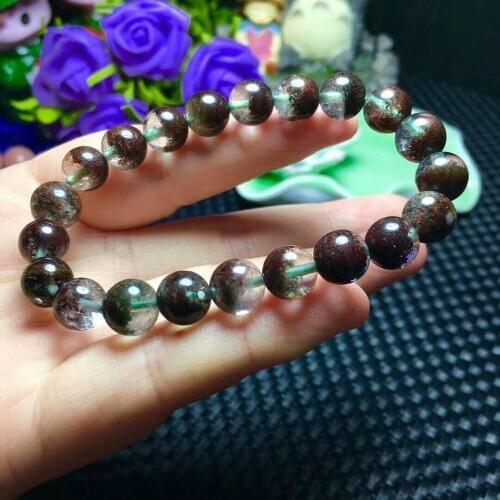 Natural Crystal Bracelet Red Phantom Ghost Quartz 8.8-8mm AAA