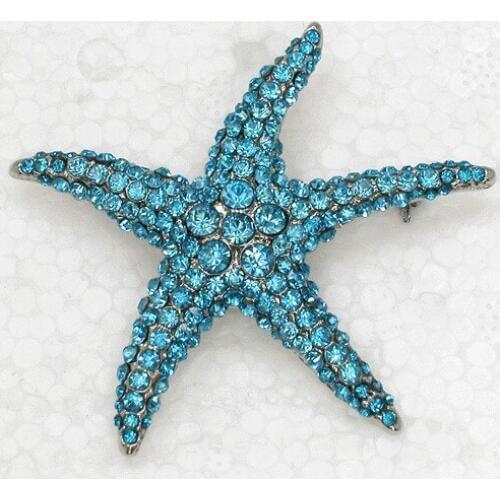Rhinestone Star Pin brooches Fashion Jewelry gift C2134 R