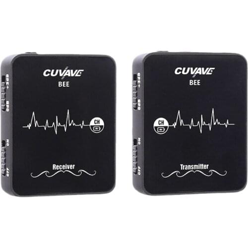 CUVAVE WP-6 Wireless Lavalier Microphone System Including Transmitter & Receiver & Clip-On Microphone