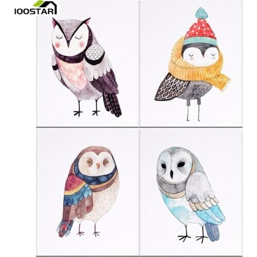 DIY Oil Painting By Numbers Canvas Owl Coloring By Numbers Animal Painting Home Bedroom Wall Artwork Hand Painted Unique Gift