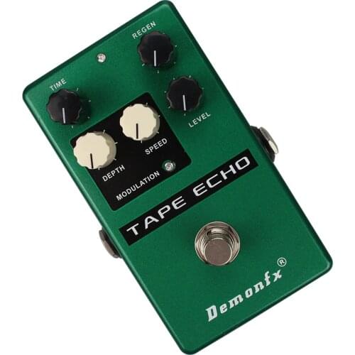 Demonfx TAPE ECHO Guitar Effect Pedal TAPE ECHO Delay Chorus With True Typass Overdrive Distortion Compressor Wah Pedal