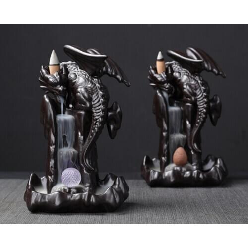 Incense Cones Burner Backflow Incense Creative Home Decor Dragon Censer Backflow Incense Burner Use In Home Teahouse