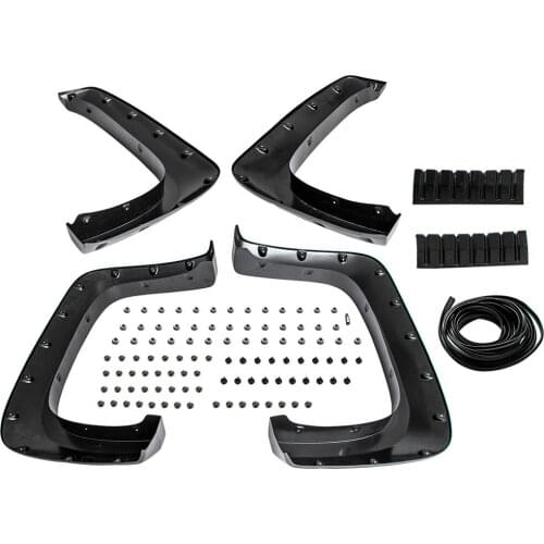 Black Textured Pocket Bolt Fender Flares For Chevrolet Colorado For GMC Canyon 2004 2005 2006 2007 2008 2009 2010 2011 2012