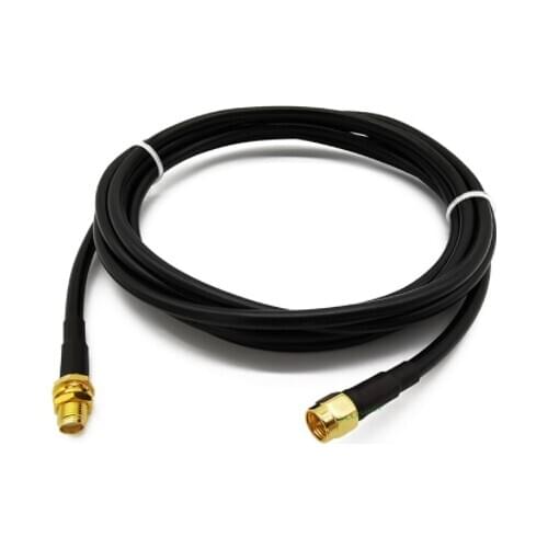 LMR195 Low-Loss Coax Extension Cable SMA Male to SMA Female - Antenna Lead Extender for 3G/4G/LTE/Ham/ADS-B 1/3/5/8/10/12/15M