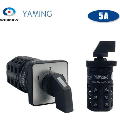 Yaming electric rotary changeover cam mini switch 3 phases 3 position small current 5A 660V Manufacturer YMW26-5D404/3B