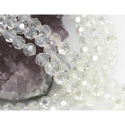 R45dlor 3*4mm 1000pcs White red Mixed Color Faceted Quartz Rondelle glass Beads Crackle Round Bead crystal