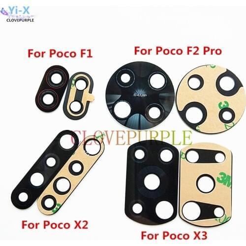 20pcs/Lot New Rear Back Camera Glass Lens Cover Replacement Parts for Xiaomi Pocophone Poco F1 F2 Pro X2 X3
