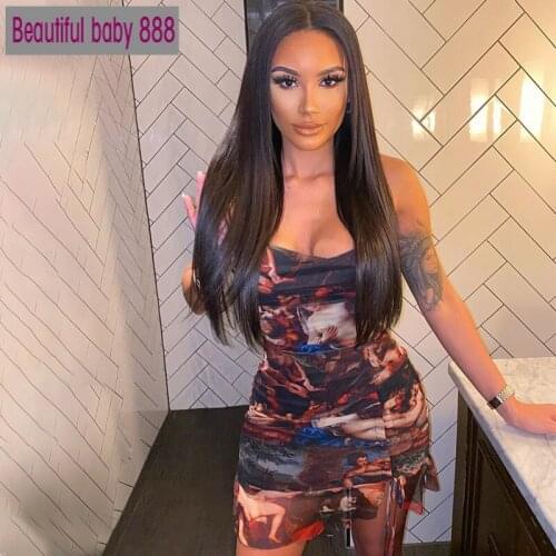 Meqeiss 2020 new print sleeveless ruffles ruched sexy mini dress spring summer women fashion streetwear outfits club party wear