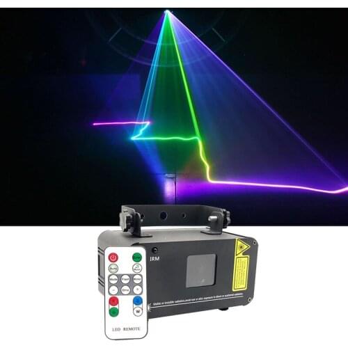 Remote Control 1 Head RGB Full Color Laser by DMX512 Image Lines Beam Scans Dj Light Dance Bar Home Party Disco Effect Lighting
