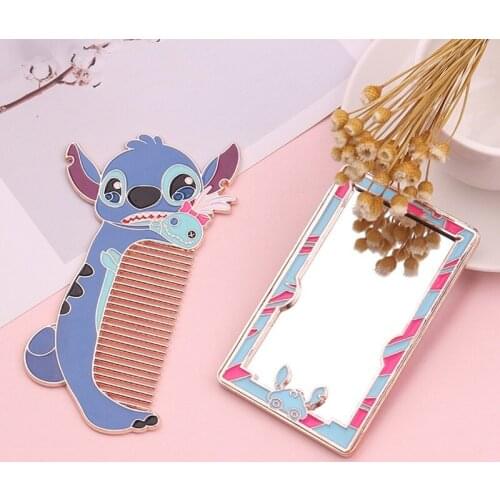 Hot Cute Cartoon Hair Accessories Baby Girls Hair Comb and Mirror Sets Fashion Mini Makeup Hairdressing for Women Travelling