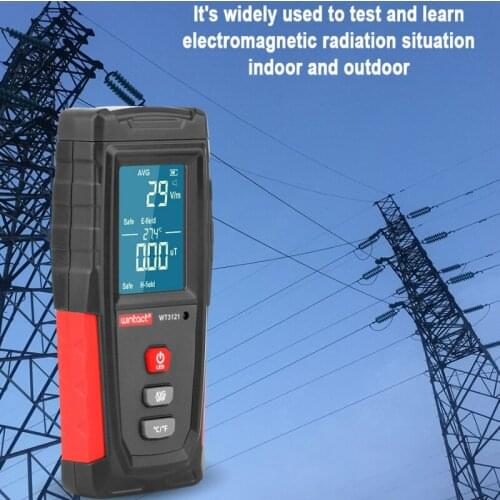 Handheld Electromagnetic Radiation Detector Meter Dosimeter Tester Counter For Electric Field Radiation Magnetic Field Emission