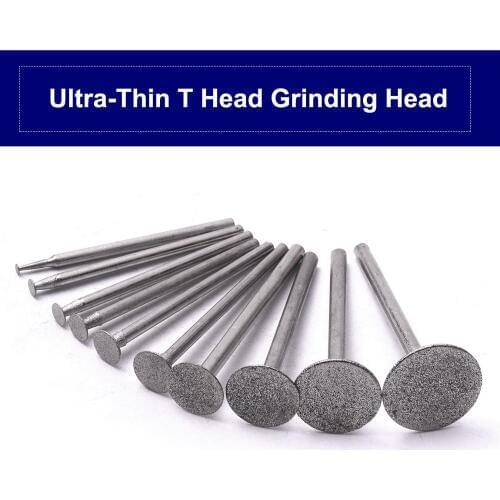 10pcs Dremel Accessories Diamond Mounted Point Grinding Head 2.35mm/3mm Shank for Stone Jade Carving Polishing Engraving Tools