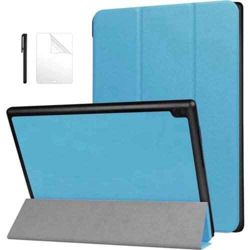 PU Folding Stand Skin Shell Case For Lenovo TAB4 Tab 4 10 TB-X304L TB-X304F TB-X304N 10.1 inch Smart Cover Funda Tablet+Film+Pen