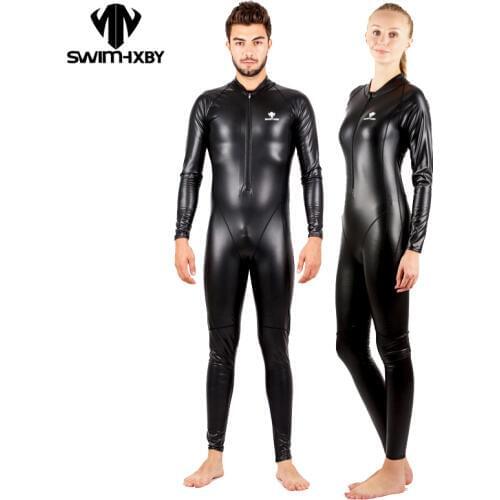 HXBY Waterproof Swimsuit Men Full Body Plus Size Swimwear Women One Piece Competitive Swimming Suit For Women Winter Swim Suit