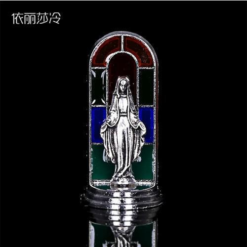 1000 pieces of religious St. Christopher statue. Colored Virgin Mary statue. Car dashboard decoration