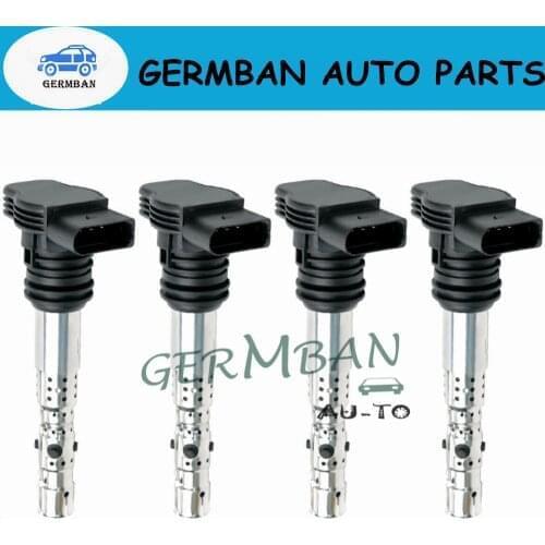 4Pcs 06B905115R, 06A 905 115, 1788337 Ignition Coils for VW Beetle Golf Jetta Passat Audi A4 TT 1.8L 2.7L UF411 06A905115D