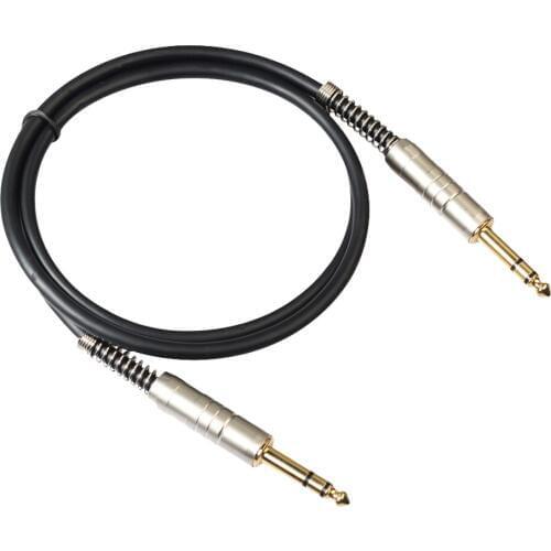 6.35mm Male to Male Stereo Audio Cable for Amplifier Electric Guitar Speaker, 3ft 1m